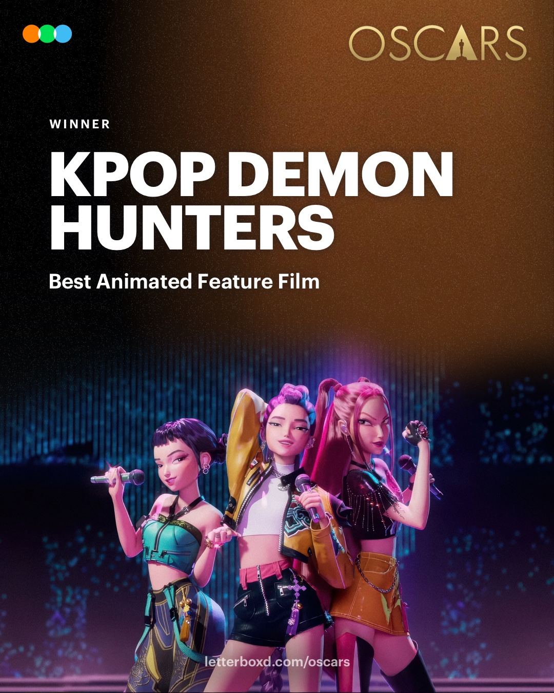 KPop Demon Hunters wins Best Animated Feature Film ✨ 

#Oscars
#Oscars2026