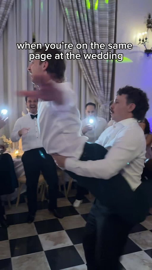 fellas had to bust out a couple moves 😏 #weddingmoves #weddingdancemoves #dancemoves #thepointerbrothers