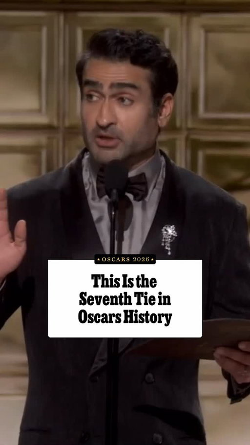Kumail Nanjiani announces the seventh ever tie in #Oscars history for the Live-Action Short Film category, with “The Singers” and “Two People Exchanging Saliva” BOTH winning.