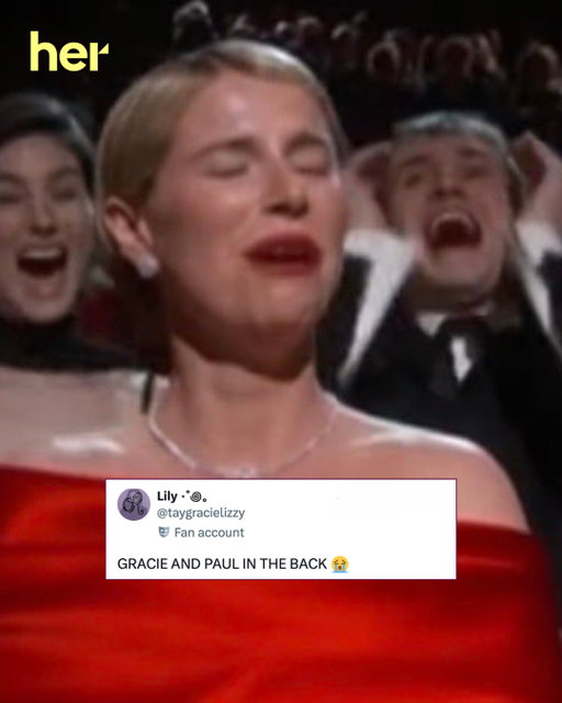 She did it 😭🎉⁠
⁠
Our award for Best Screenshot goes to this 🤣⁠
⁠
#Oscars #JessieBuckley