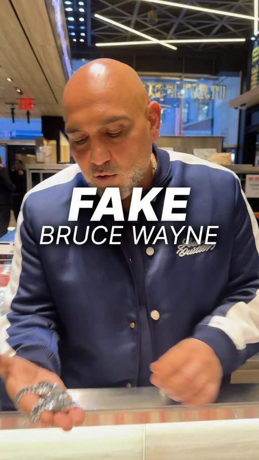 Fake Bruce Wayne brought to store.  Just another reason to buy the seller first as the fakes continue to improve…..