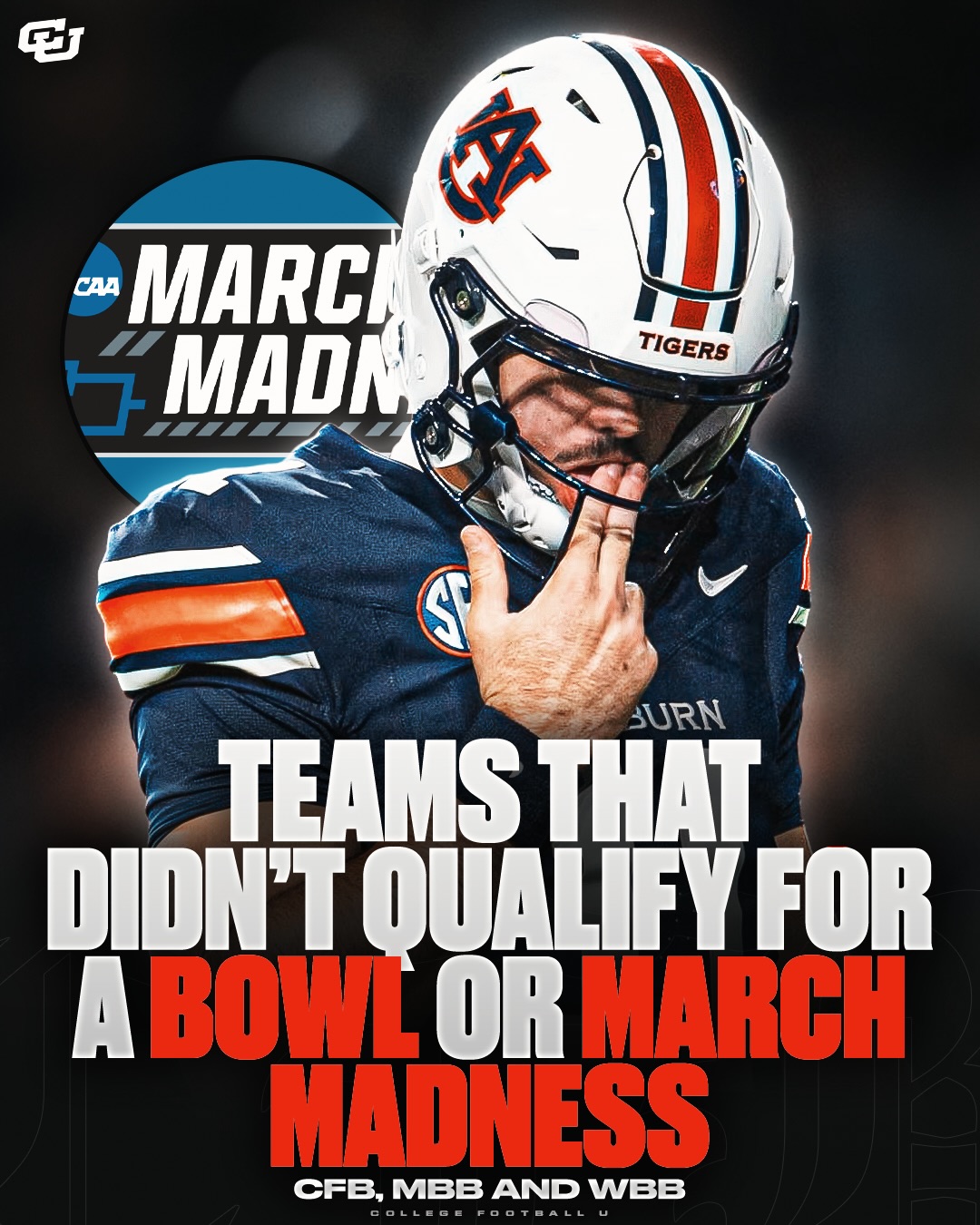 Colleges that’d didn’t qualify for a bowl game or March Madness (MBB & WBB) ❌

Power-four teams to not qualify for a bowl game, the men’s NCAA Tournament, or the women’s NCAA Tournament…

*MSST didn’t qualify and only played because multiple schools opted out.

Thoughts? ⬇️ (Via MatthewTravis/X)