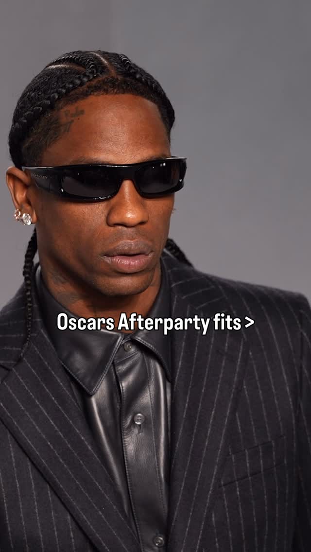 Travis Scott, Kim Kardashian, & Michael B. Jordan for the Vanity Fair Oscars afterparty 🔥