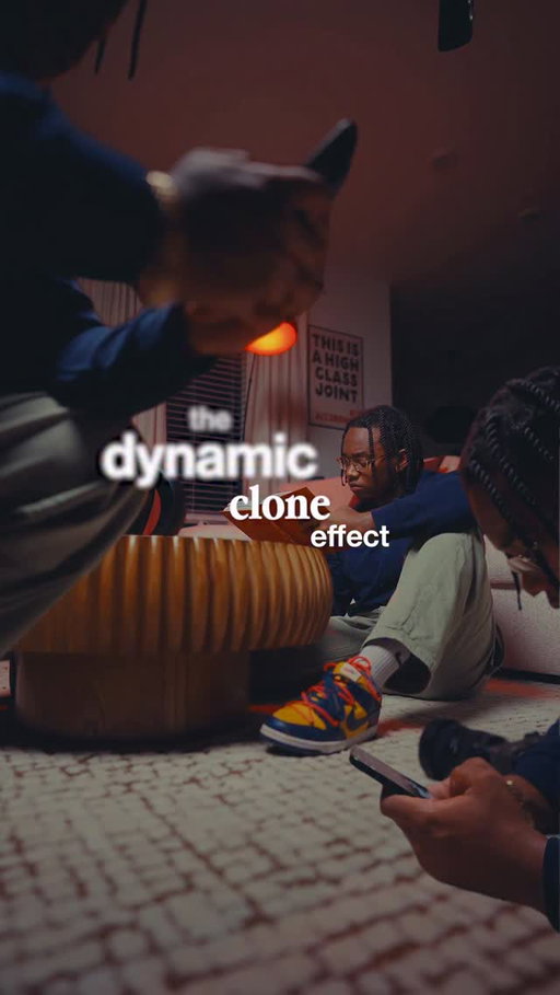 This is called the dynamic clone effect. And this is how to do it in 3 simple steps 

I made a full step-by-step tutorial for my community so if you want an in depth tutorial Comment “effect” and I’ll send you the link.

For this effect you only need three clips.
One main shot and two side shots that create the clone illusion.

Step 1️⃣: Place your camera l on a slider and record a slow pull-in movement.
This will be your main shot.

Now here’s the important part.

Do not move your camera.

Instead, change where you sit in the frame and stay on the sides so you don’t block your main shot. Record that second clip.

Then repeat the same thing for the third clip, but move to another open area of the frame.

Step 2️⃣: Now jump into your editing software.

Import the three clips, trim them so the pull-in motion starts at the same moment, then stack them on top of each other.

Step 3️⃣: From there, simply mask each version of yourself to reveal different parts of the frame.

And just like that, you get this dynamic clone effect.

If this helped, save and follow for more. 
#videography #filmingtips #cloneeffect #cinematography #cinematic