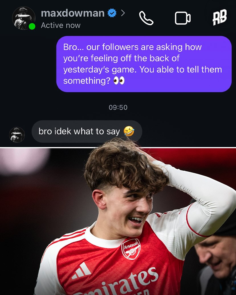 People wanted to know how Max Dowman was feeling off the back of the game against Everton… so we asked him and THIS is how he responded. 🤣🙏🏽