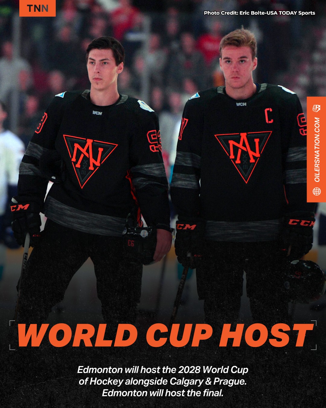 THE WORLD CUP OF HOCKEY IS COMING TO EDMONTON!

According to David Pagnotta, Edmonton will host the semi-finals and the final. 

February 2028 can't come soon enough!

#hockey #nhl #oilers #edmontonoilers #oilersnation