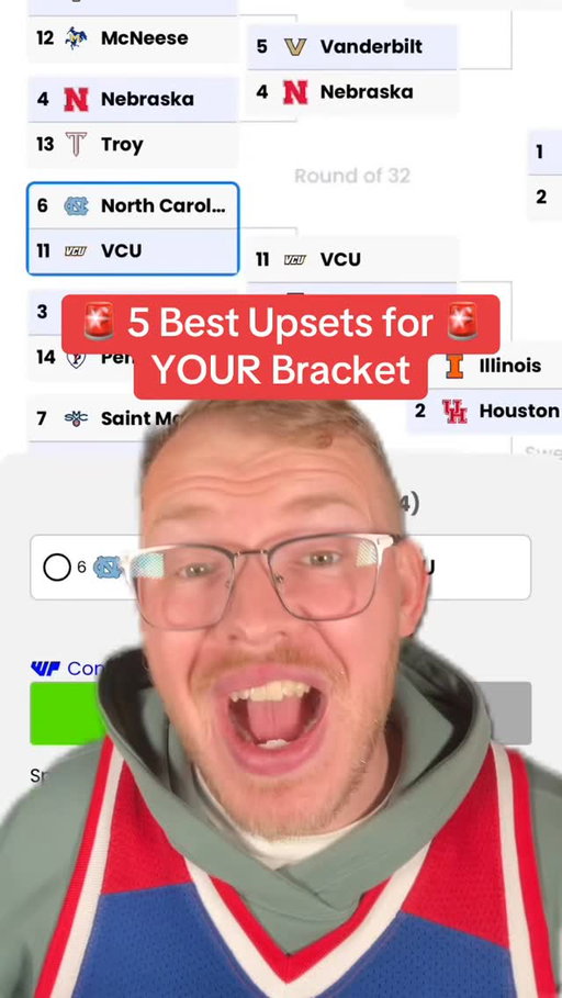 How many of these upsets are you taking #marchmadness #collegebasketball