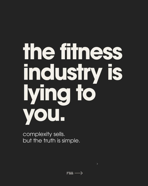 The fitness industry thrives on complexity.
⠀⠀⠀⠀⠀⠀⠀⠀⠀
More supplements. More diet fads. More routines.
⠀⠀⠀⠀⠀⠀⠀⠀⠀
The unsexy truth: lasting results come from a few simple habits done consistently for years.
⠀⠀⠀⠀⠀⠀⠀⠀⠀
And most of them can’t be bought.
⠀⠀⠀⠀⠀⠀⠀⠀⠀
Which slide will people argue with the most? 👇
⠀⠀⠀⠀⠀⠀⠀⠀⠀
#fatloss #fitnessmyths #muscle #fitness #gym