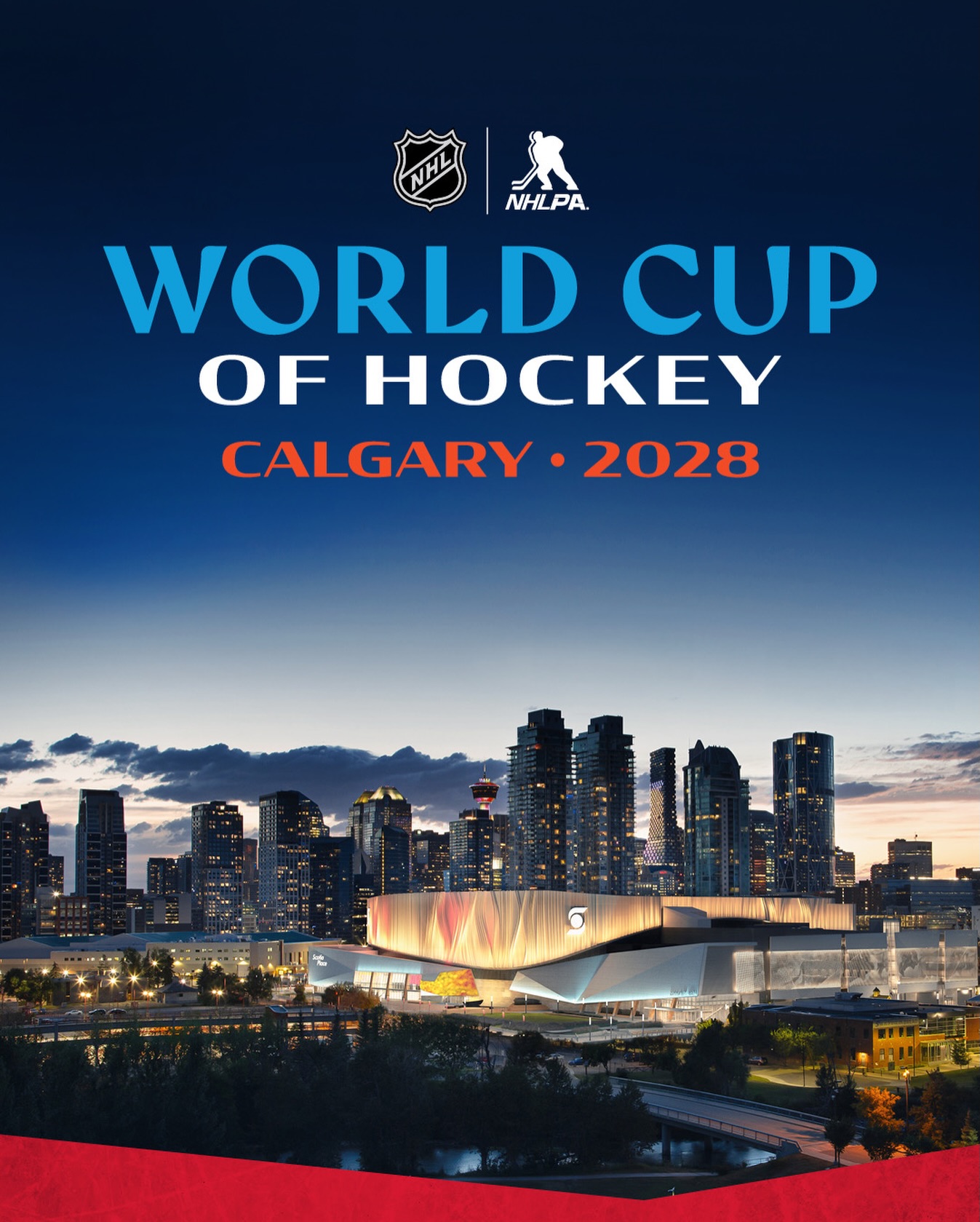BRINGING THE WORLD TO CALGARY! We’re so proud to be co-hosting the World Cup Of Hockey 2028 at Scotia Place! Hit the link in our bio for all of the details!