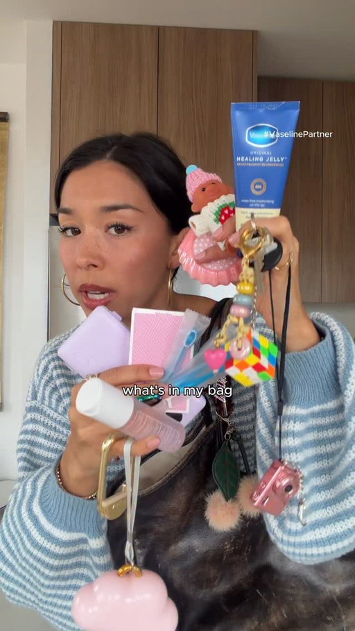 Yes all of these are essential. especially my mini camera and my @vaselinebrand Original Healing Jelly tube. You can get them on Amazon & Target! #vaselinepartner