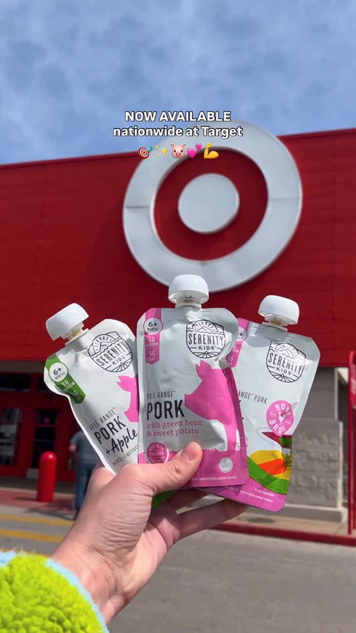 📍Now at @target nationwide: PORK POWER!! 🎯🐷💪🎉

Find our Free Range Pork pouches in-store or online at @target 🛒

Time to pork up their palate 😋