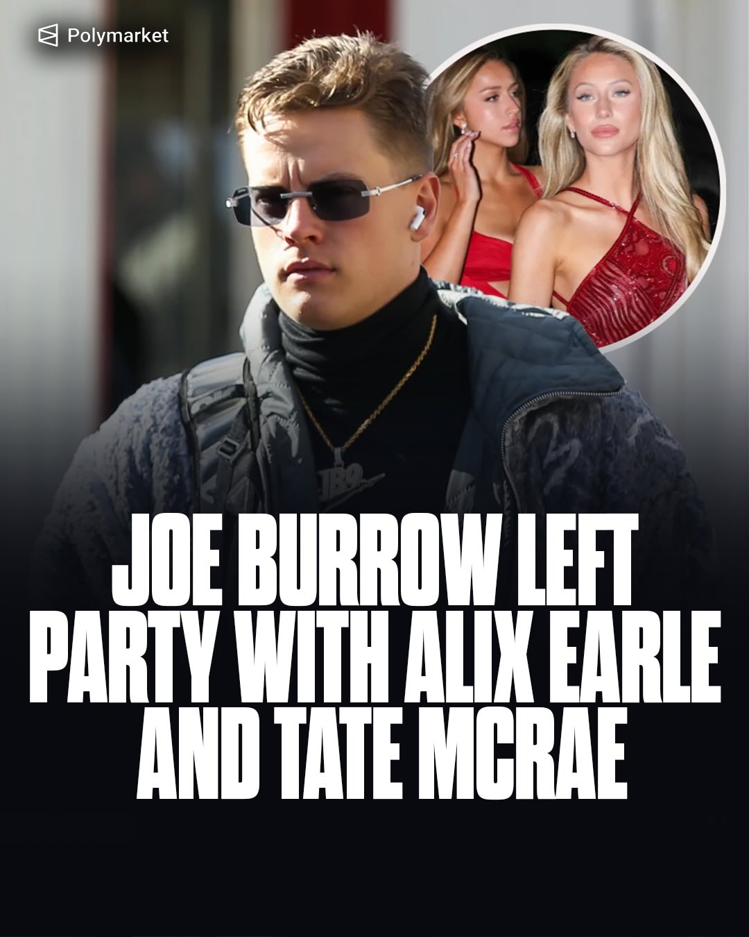 Joe Burrow, Alix Earle & Tate McRae were seen leaving a post-Oscars party together at the Los Angeles County Museum of Art last night.