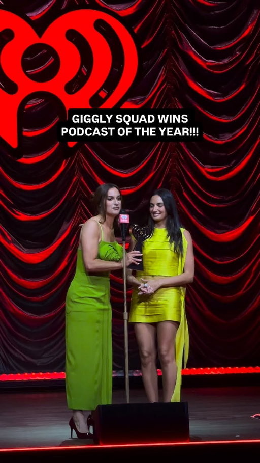 And the “Podcast of the Year” award at the #iHeartPodcastAwards goes to…… GIGGLY SQUAD! Well done, queens!