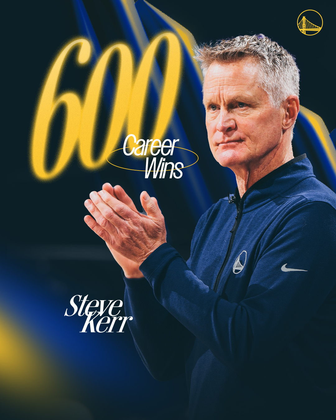 The 28th coach in NBA history to reach 600 regular-season wins is our very own Steve Kerr 👏