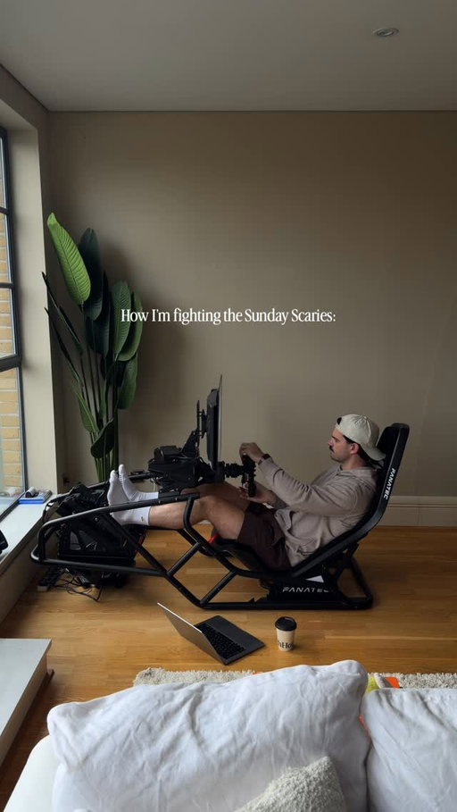 If this is what self-care looks like then I’m 100% here for it. Also turns out Pilates grip socks are excellent for sim racing lol