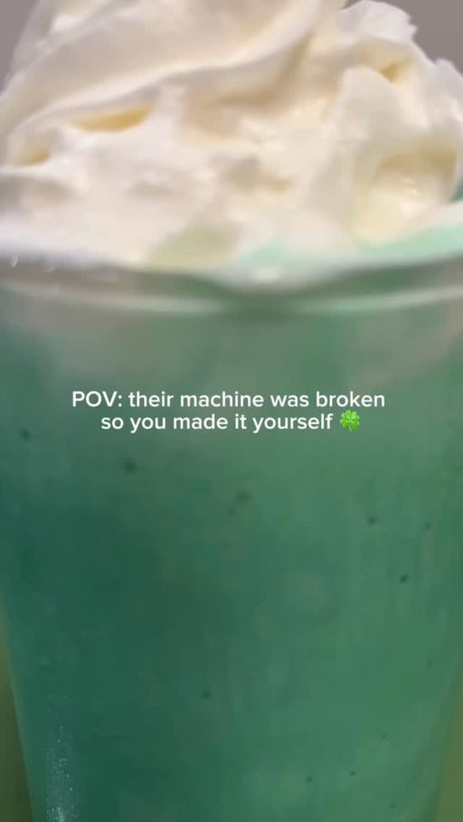 Why go through the drive thru when you can make this at home? 🍀👀 The Black+Decker Perfect Pint makes recreating your favorite seasonal shake easier than you think. #blackanddecker #perfectpint #shamrockshake