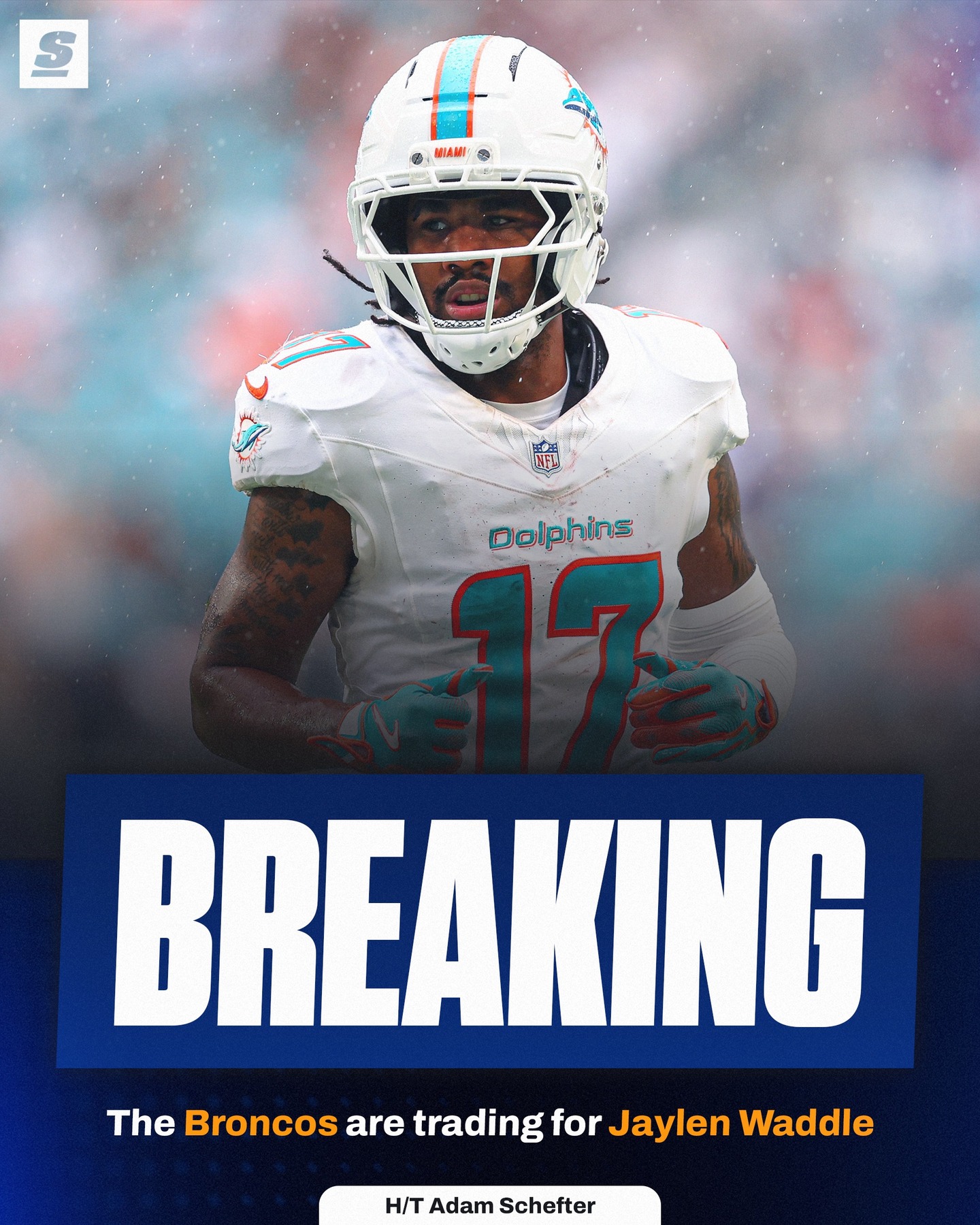 Broncos make a big splash and are reportedly bringing Jaylen Waddle to Denver! 🚨
[h/t @adamschefter]