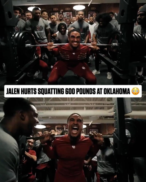 Proof early on that @jalenhurts was built different 😮‍💨 (via @ou_football)