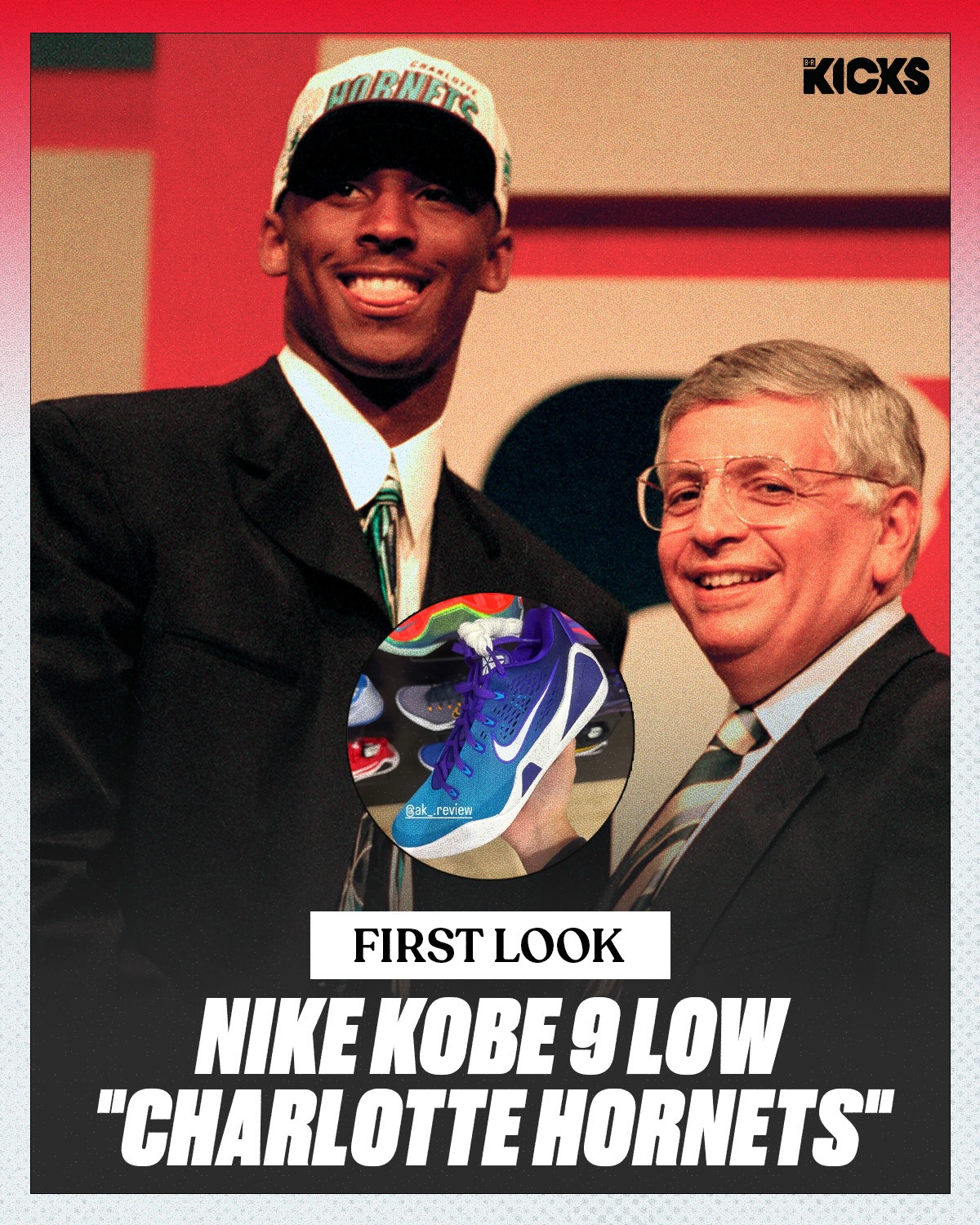 First look at the “Hornets” Nike Kobe 9 EM Low Protro seemingly inspired by the draft night trade that sent Kobe Bryant to the Lakers from the Hornets 👟 

(via @ak_.review)