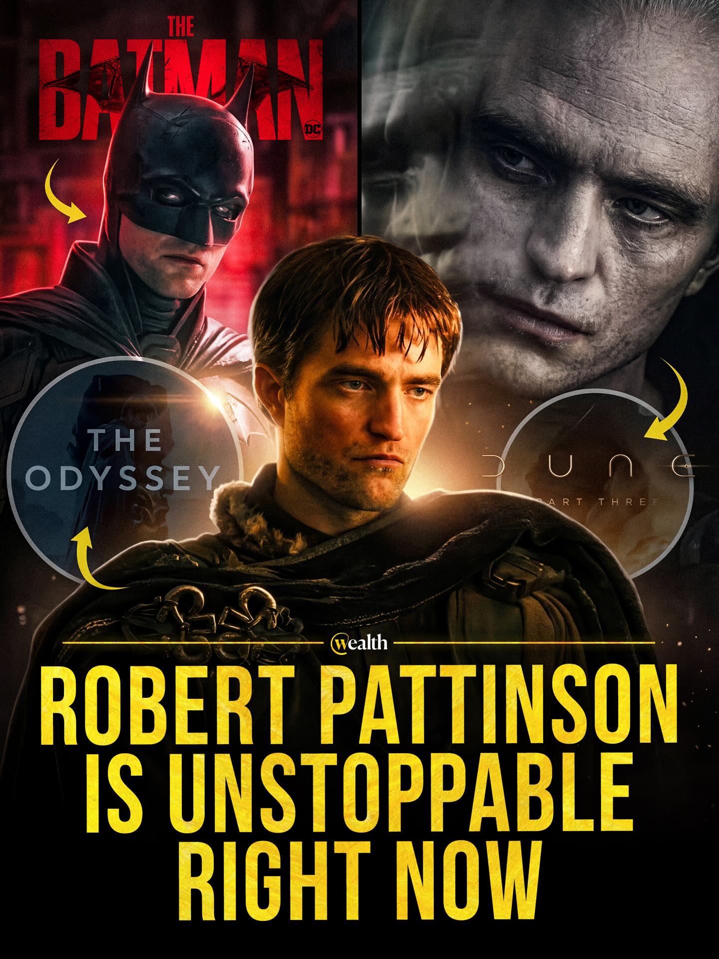 Pattinson owns the next studio cycle 🎬🦇

Between July 2026 and October 2027, Robert Pattinson is lined up for The Odyssey, Dune: Part Three, and The Batman Part II. That puts him at the center of three different blockbuster lanes at once: auteur spectacle, franchise sci-fi, and superhero IP.

That kind of run says as much about Hollywood as it does about Pattinson. Studios still want actors who can carry scale, credibility, and fan attention in the same frame.

Star power still counts when the biggest bets need a face.

#Entertainment #Movies #RobertPattinson #Blockbusters #Hollywood