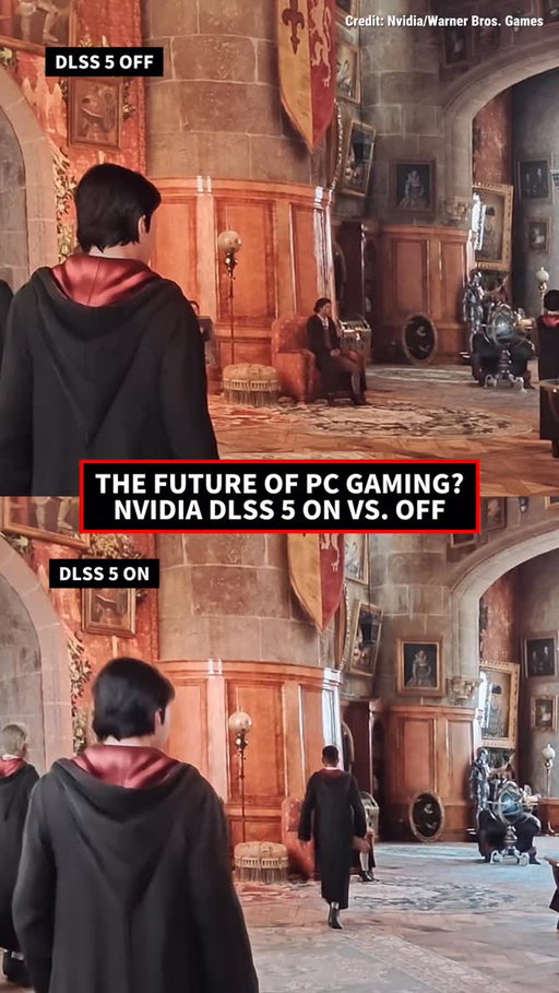 We tried Nvidia’s new DLSS 5 at GTC. 👆

It offers the biggest leap in graphics we have seen in a long while. Despite backlash that it is an AI slop generator, the neural rendering adds stunning photorealism to games. Using a new neural rendering model, DLSS 5 injects startlingly lifelike shadows, textures, and definition into game environments.

#Nvidia #NVIDIAGTC #Gaming #AI #DLSS5
