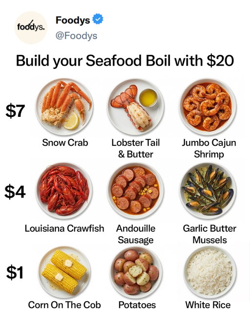 Drop your Seafood Boil build below!👇

#foodys #seafood #food #foody #boil