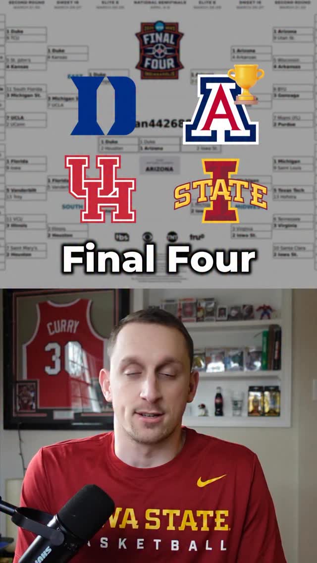 Final Four I guess might as well have been played already in Kansas City last week 😭 #finalfour #marchmadness #cbb #bracket