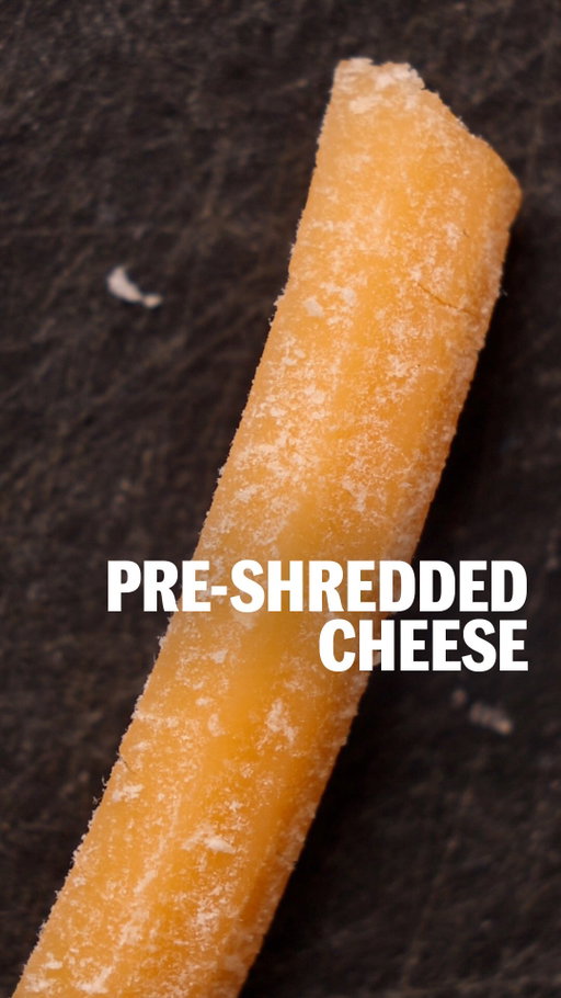 PRE-SHREDDED CHEESE??

When making cheese sauce… I like to grate cheese the old fashioned way. 

It’s coated in something to keep it from clumping, and that can get in the way of a smooth melt.
