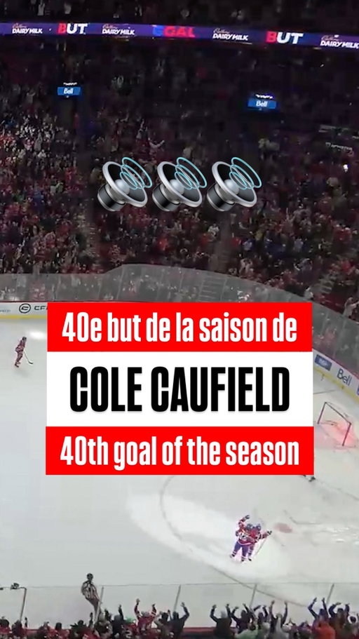 Les décibels ont grimpé HAUT au Centre Bell pour le 40e de Cole Caufield

Cole Caufield got the Bell Centre LOUD with his 40th

#GoHabsGo