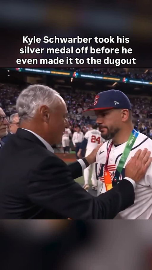 Doesn’t seem like Schwarber will be putting his silver medal on his mantle any time soon