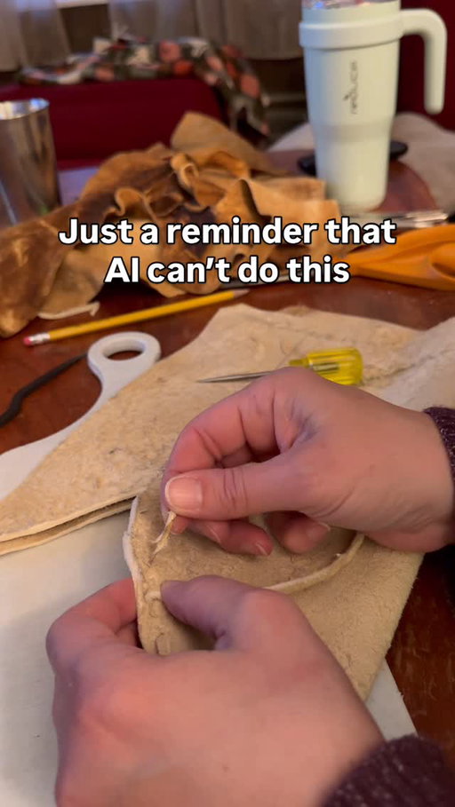 AI can’t do everything. 

#creative #leather #sewing