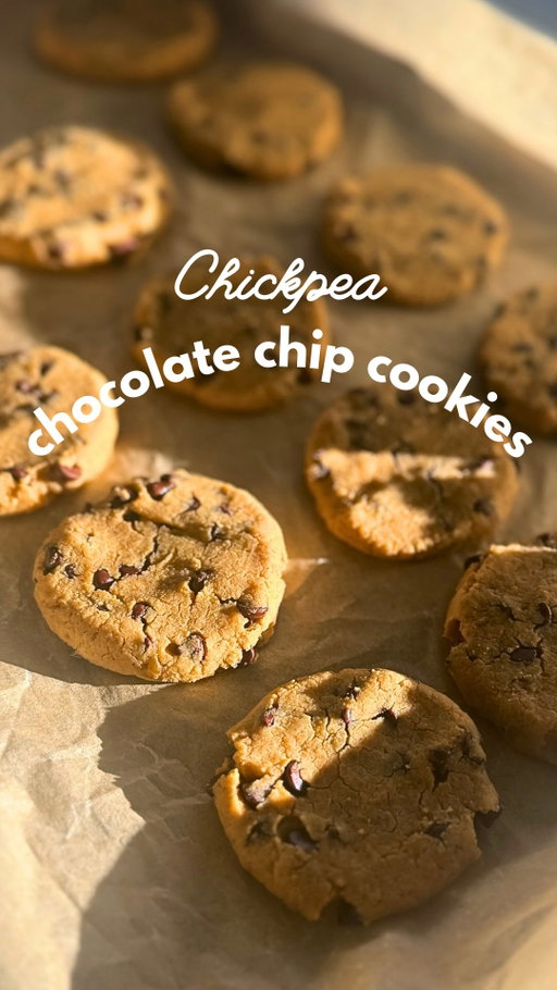 You asked if you could bake my edible cookie dough into cookies. The answer is yes, with a little baking powder and flour, and they’re so good! I used almond flour to make them bakeable, soft, and gluten-free (if you don’t need them to be gluten-free, you can use 1/2 cup of oat flour for a slightly firmer cookie).

High protein, kid approved, and listen it tastes like a real cookie. Because it is.

RECIPE: Vegan, gluten-free, chickpea chocolate chip cookies 😋 

Ingredients
- 1 can chickpeas or white beans 😄 (drained + rinsed)
- 1/4 cup peanut butter
- 3 tablespoons maple syrup (or 1/4 cup if you want it sweeter)
- 1 teaspoon vanilla
- 1/3 cup almond flour 
- 1/2 teaspoon baking powder
- Pinch of salt
- 1/2 cup chocolate chips

Instructions
In a food processor, blend everything except the chocolate chips until smooth. Once blended, stir in the chocolate chips. Roll into balls and place onto a lined baking sheet, then flatten slightly into a cookie shape. They won’t spread when they bake. Bake at 350F for 12 minutes. IMPORTANT: They will come out the oven looking “undone” and that’s normal - let them cool FULLY before eating. They firm up as they cool (these are soft cookies).

Have you ever made cookies out of beans? 🫘