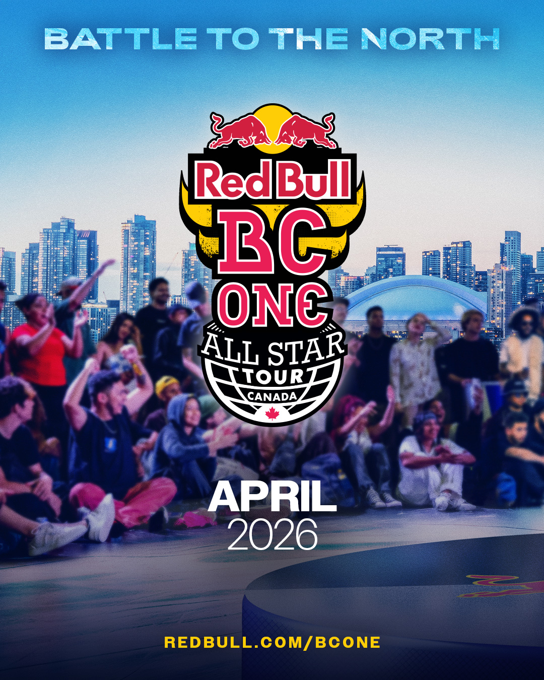 🇨🇦 Canada you ready? The Red Bull BC One All Star are back on tour. 

Workshops. Battles. Community events. 
 
📍 Save your dates THIS April! 
April 5-7 / Vancouver
April 9-10 / Winnipeg
April 12-14 / Toronto
April 15-18 / Montreal

👉: @redbullcanada
🌐: redbull.com/bcone

#redbullbcone #redbull #breaking #givesyouwiiings