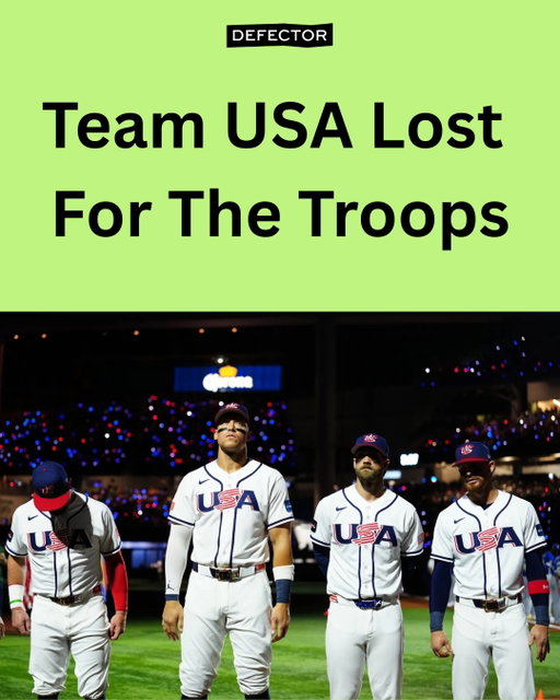 "The Venezuelans just knew and acted on the one geopolitical truism that outshines all the others—99 up and away with movement beats a rote round of rallying 'round the flag any old time."

At Defector, read a Ray Ratto banger on the final of the World Baseball Classic.