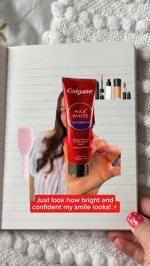 Get ready with me and Colgate Ultimate Radiance Whitening Toothpaste❤️

*Removes ordinary discolouration embedded in the enamel vs fluoride toothpaste after 3 days, with continuous use 2x daily

#Colgate