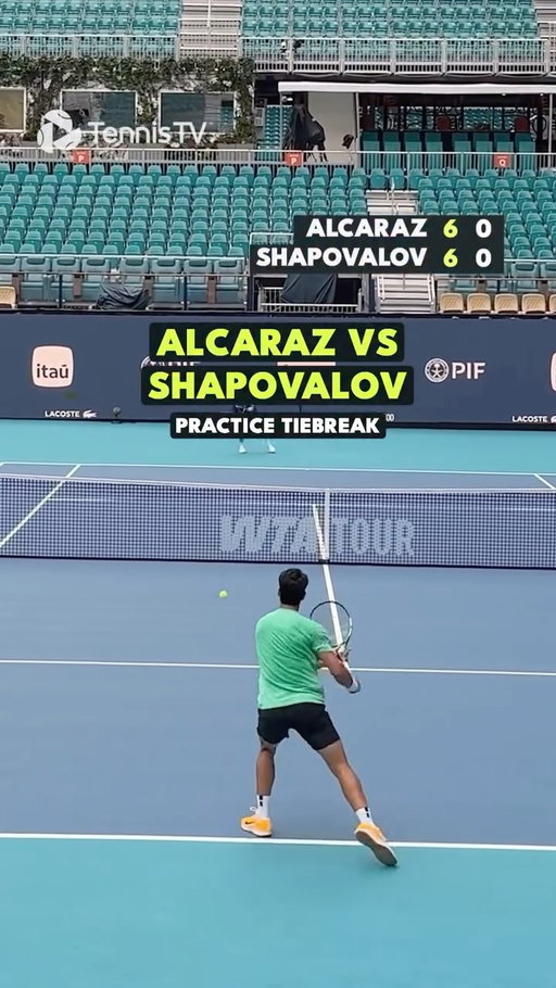 Massive forehands guaranteed 💯
.
#tennis #tennistv #alcaraz #shapovalov #miamiopen