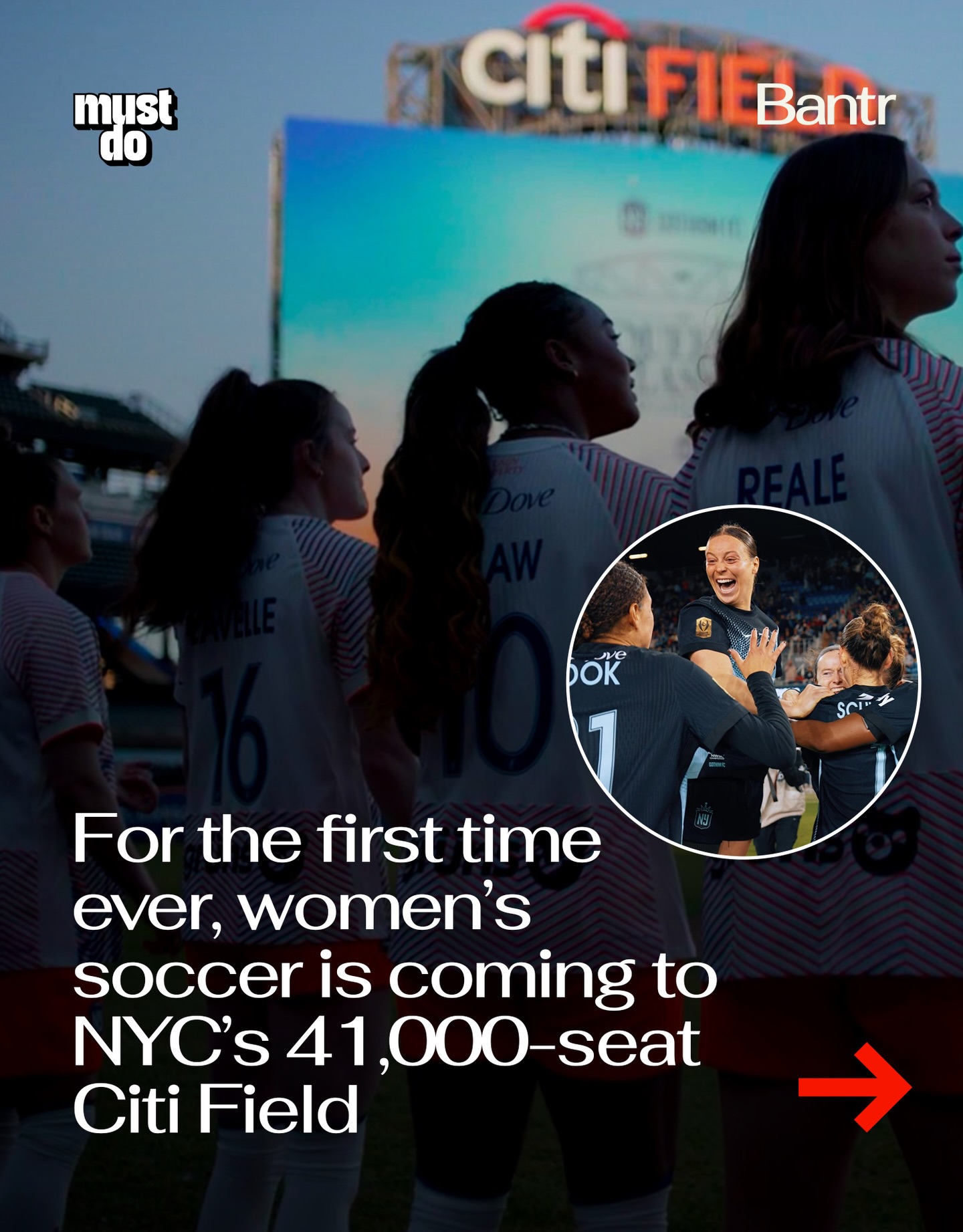 For the first time ever, women’s soccer is taking over Citi Field.

Gotham FC is set to face the Washington Spirit in a championship rematch this July, marking the first women’s sporting event at the 41,000-seat stadium.

It’s a major moment for the sport, bringing one of the NWSL’s biggest rivalries to one of NYC’s most iconic venues.

The match is also landing just days before the FIFA World Cup Final hits the region, putting even more global attention on New York during a massive summer for soccer.

With stars like Trinity Rodman and Rose Lavelle expected to headline, this is one of those games that feels bigger than just the scoreline.

Tickets go on sale March 25.

📍 Citi Field, NYC

By the way, we have a weekly newsletter with what’s worth knowing about and doing in New York City. One newsletter. Once a week. Link in bio.

Media via @gothamfc

#mustdonyc #bantrwomen #womenssports