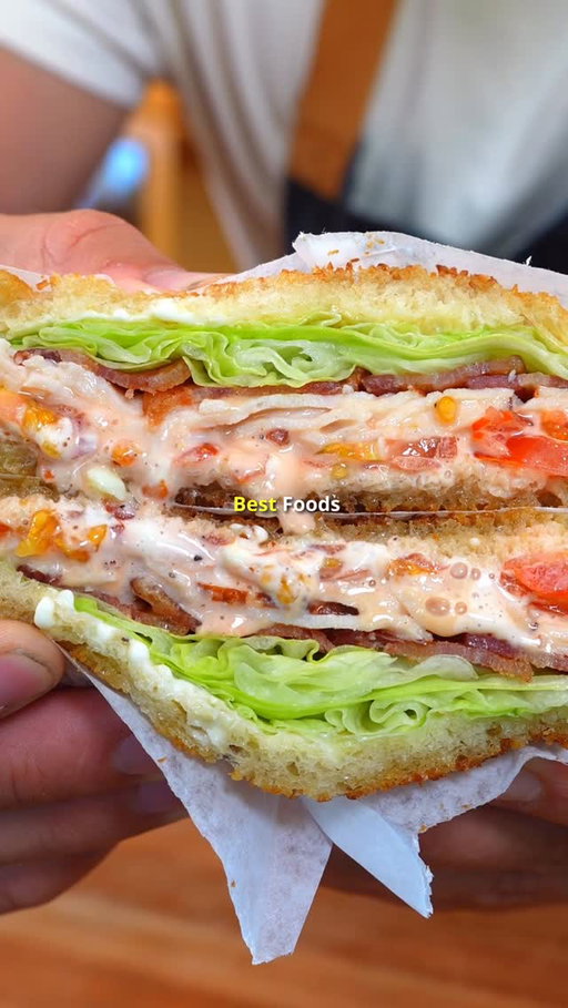 Don’t wait for summer to eat a BLT.

Get @bestfoodsmayonnaise new 100% Avocado Oil Mayo exclusively at Sam’s Club today!

Recipe: 
- sourdough bread
- best foods avocado oil mayo
- cherry tomatoes (sliced thin)
- deli chicken slices
- bacon (4 slices)
- iceberg lettuce
- salt + pepper

- lay bacon on a sheet pan, place in a cold oven, set to 400° and cook until crispy, flipping halfway
- spread mayo on one side of each slice of sourdough and toast until golden
- flip so toasted sides face out, then spread more mayo on the inside
- add tomatoes, season with salt + pepper
- layer on chicken, then crispy bacon
- finish with iceberg lettuce and top bread
- wrap tightly, slice in half, enjoy

#BestFoodsPartner #recipe #sandwich
