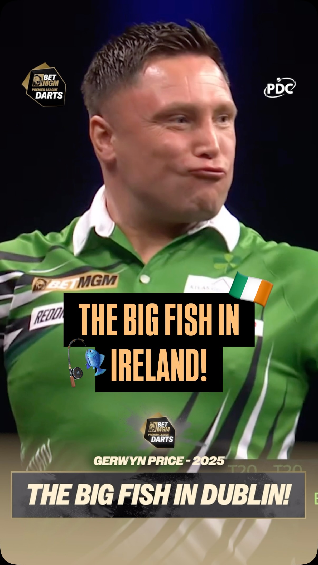 A moment of magic from Gerwyn Price last year in Dublin! 🤩🎣

🏆 Premier League Darts
🗓️ Thursday, 19 March
📍 Night Seven - Dublin
⏰ 1900 GMT