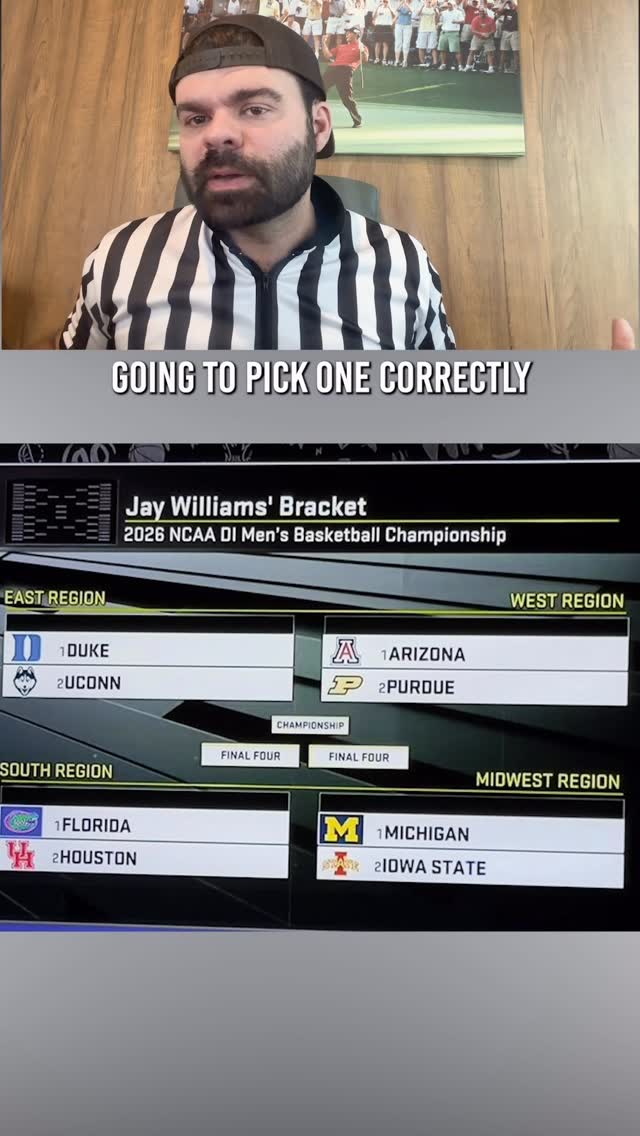 ESPN’s Jay Williams really spent all year watching college basketball just to hit copy and paste on the #1  and #2 seeds 😭