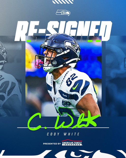 We’ve re-signed Cody White. 

#GoHawks x @amfam