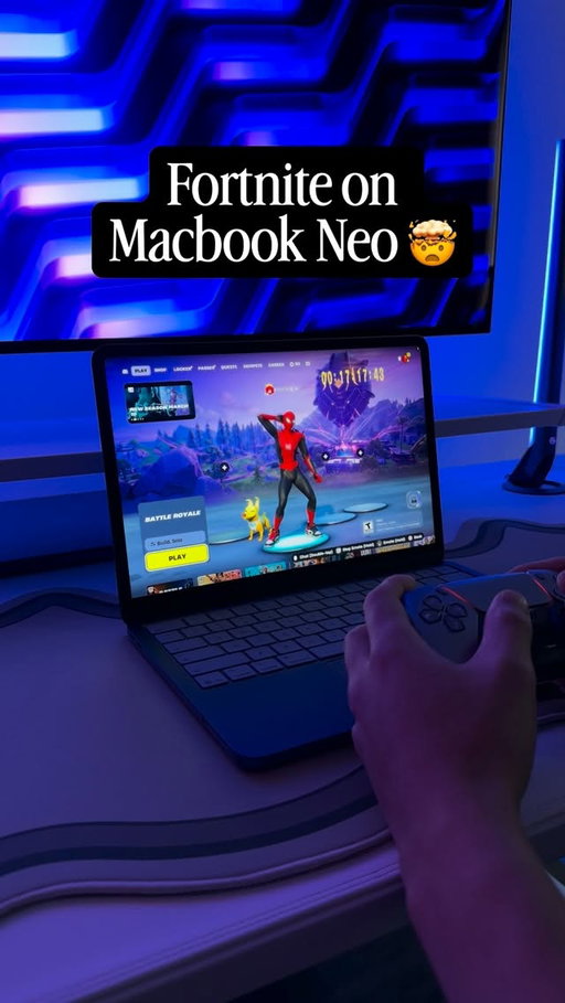 Fortnite on Macbook Neo 🤯

In honor of the Spiderman Brand New Day Trailer I tested out Fortnite on Macbook Neo. Not bad 😂

#fortnite #macbookneo #spiderman