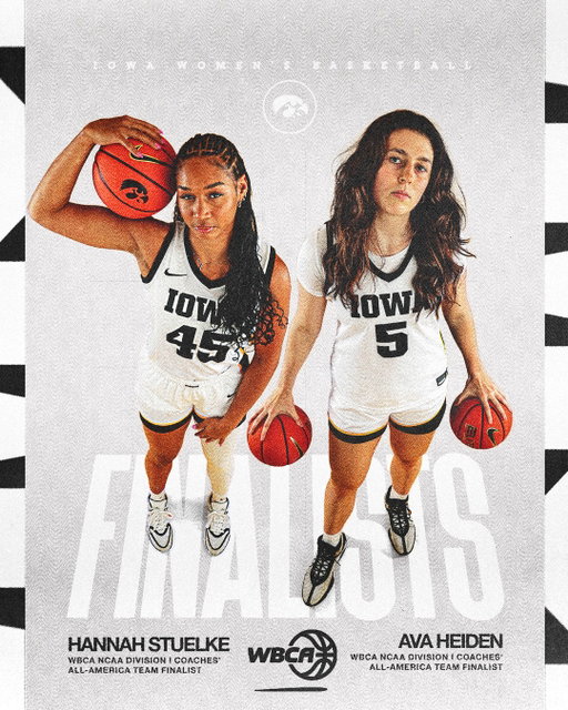 This duo 🤩

Hannah Stuelke & Ava Heiden have been named WBCA All-America Team Finalists.