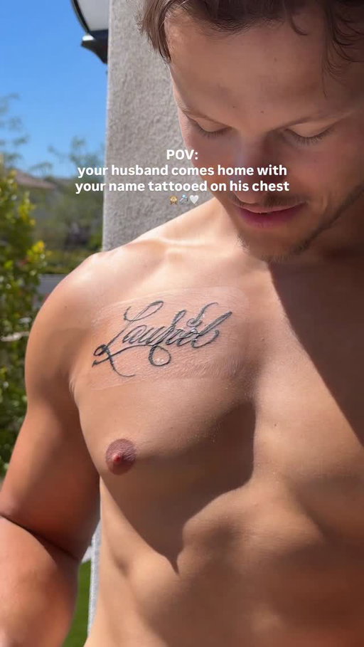 8 years and a baby later I meannnnnn he might as well 🙈🤍 he’s starting to build out his right side/ sleeve and my name was the first to get added 🤏🏾

•
•
•
•
#couplegoals #husbandwife #tattoos #marriedlife #relationshipgoals