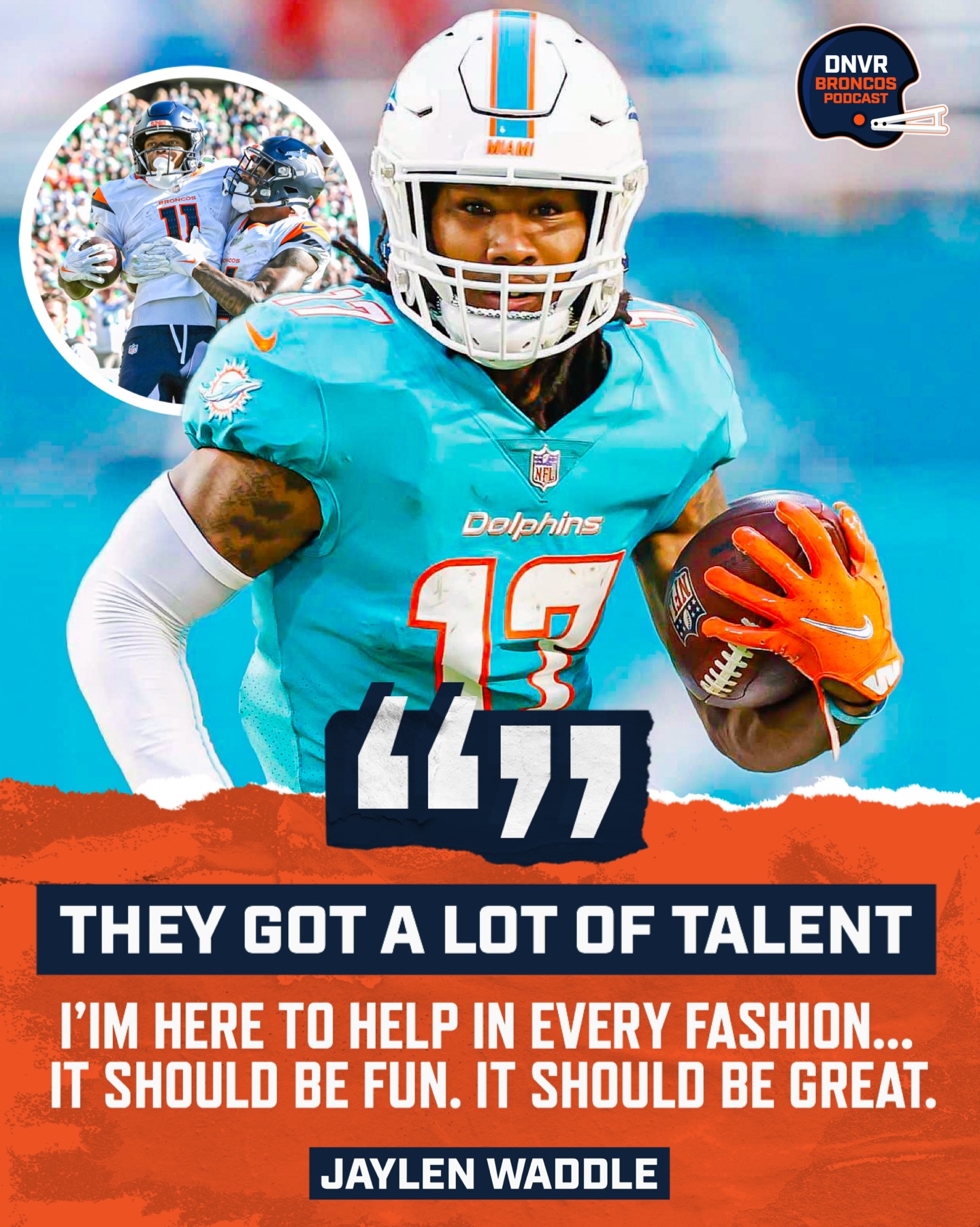 Biggest takeaway from the Jaylen Waddle Intro presser: He is ALL about the team 🙌