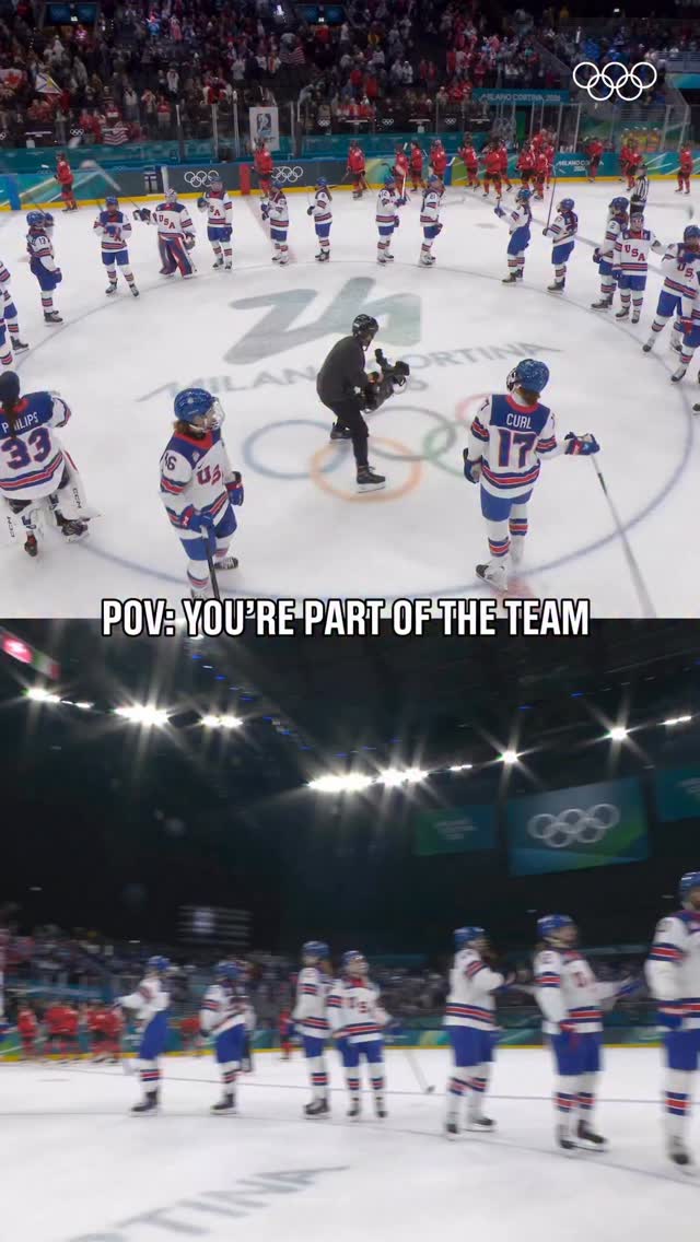 Sometimes we get caught up in the magic ✨ The camera operator gets us right to the heart of the Team USA women’s ice hockey squad huddle. 🏒

#Olympics #MilanoCortina2026 #WinterOlympics #IceHockey