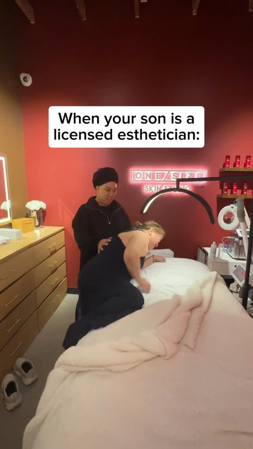 Perks of your kid being a licensed esthetician 🤭 free #facials for life! 

#skincare #esthetician #facialtreatment