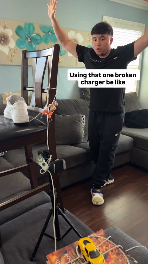 When you have a broken charger 😂😂 #reels
