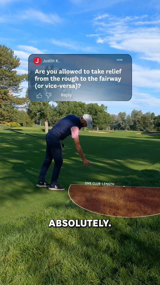 Are you allowed to take relief from the rough and drop in the fairway? In this scenario… absolutely!