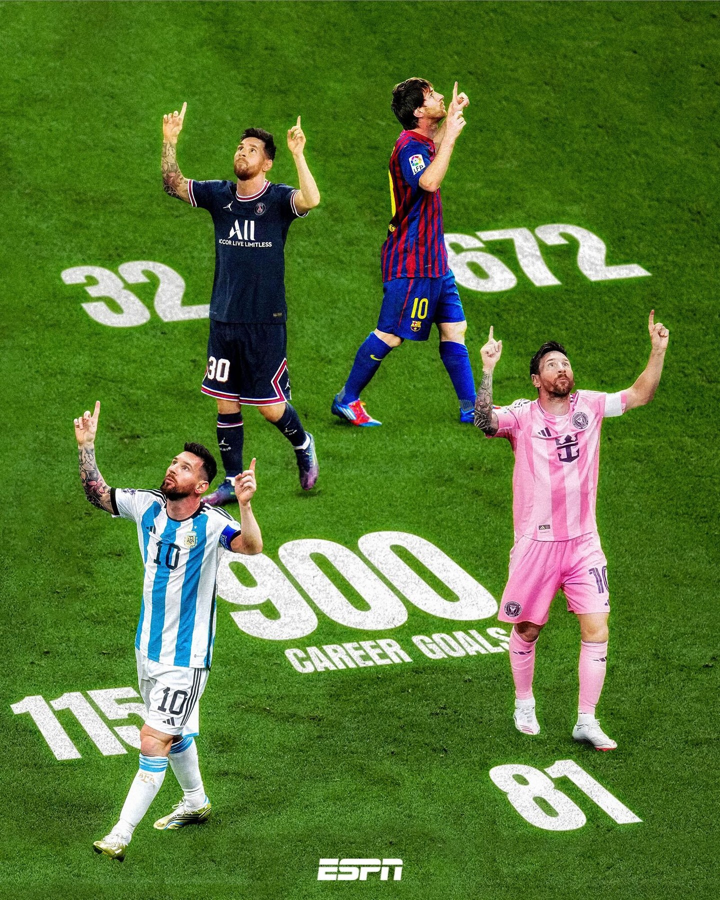 LIONEL MESSI HAS DONE IT!! 

900 CAREER GOALS FOR THE BOY FROM ROSARIO 🐐